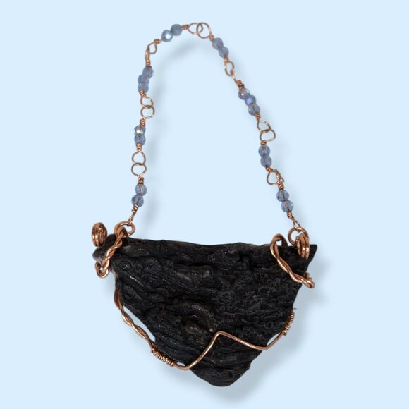 Copper Wire Sparkling Stone Decorative Pendant - Picture 3 of 5